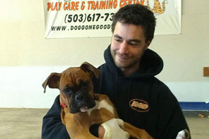 Instructor with dog